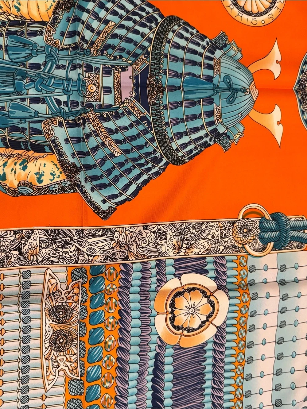 Luxury 90cm Silk Samurai Scarf